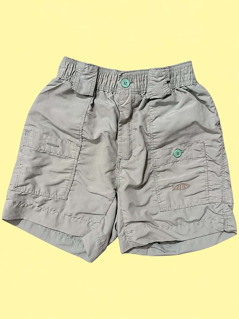 AFTCO Shorts Size 26 Gray Nylon Fishing Cargo